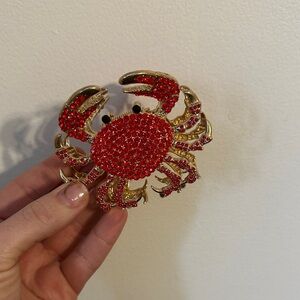 Red and Gold Crab Claw Clip NEW
